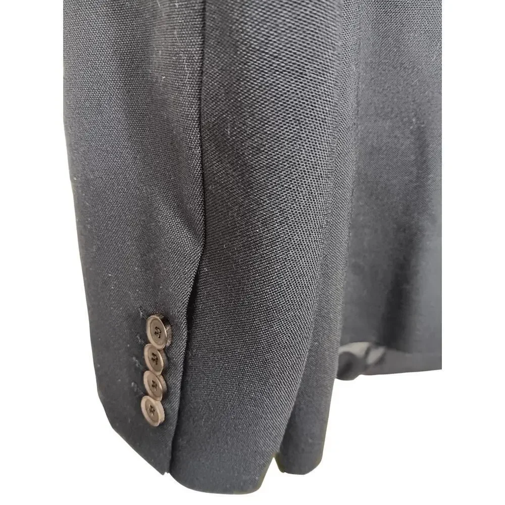 Sandro Paris Blazer Jacket FR 48 US 38 Navy Wool Double Breasted Mens Oversized